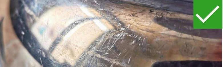 Small scratches in the metal