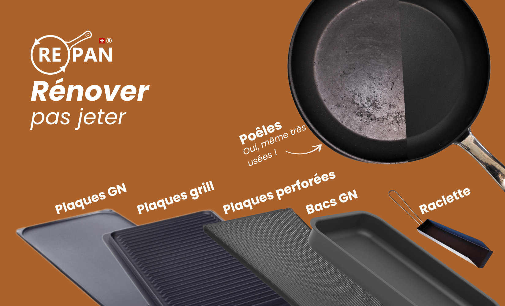 RePan Gastro - Rénover poêles et plaques Recouvrir les poêles et les plaques de cuisson d'un nouveau revêtement – Image 1